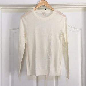 Thin Wool Winter White J.Crew Sweater